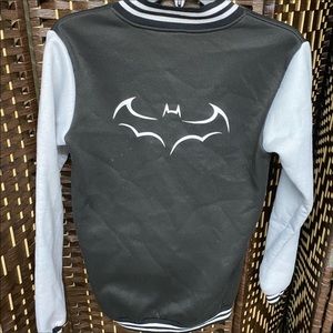 Black and White Batman Letterman Jacket